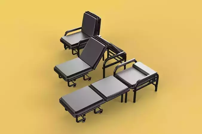 HOSPITAL ROOM ACCOMPANY CHAIR PATIENT FOLDABLE NURSING CHAIR BED