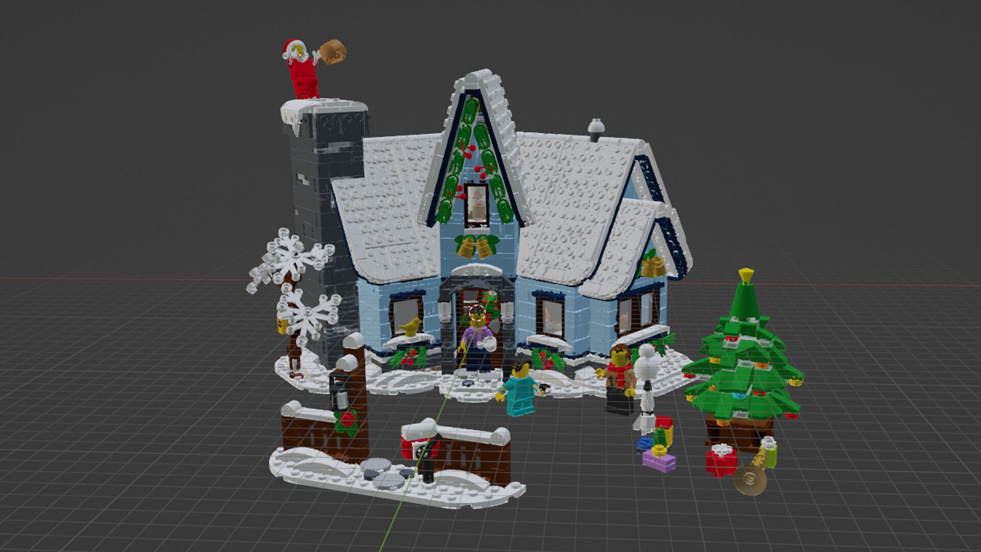 Wikibricks3D - 10293 Santa Visit 3D print model_1