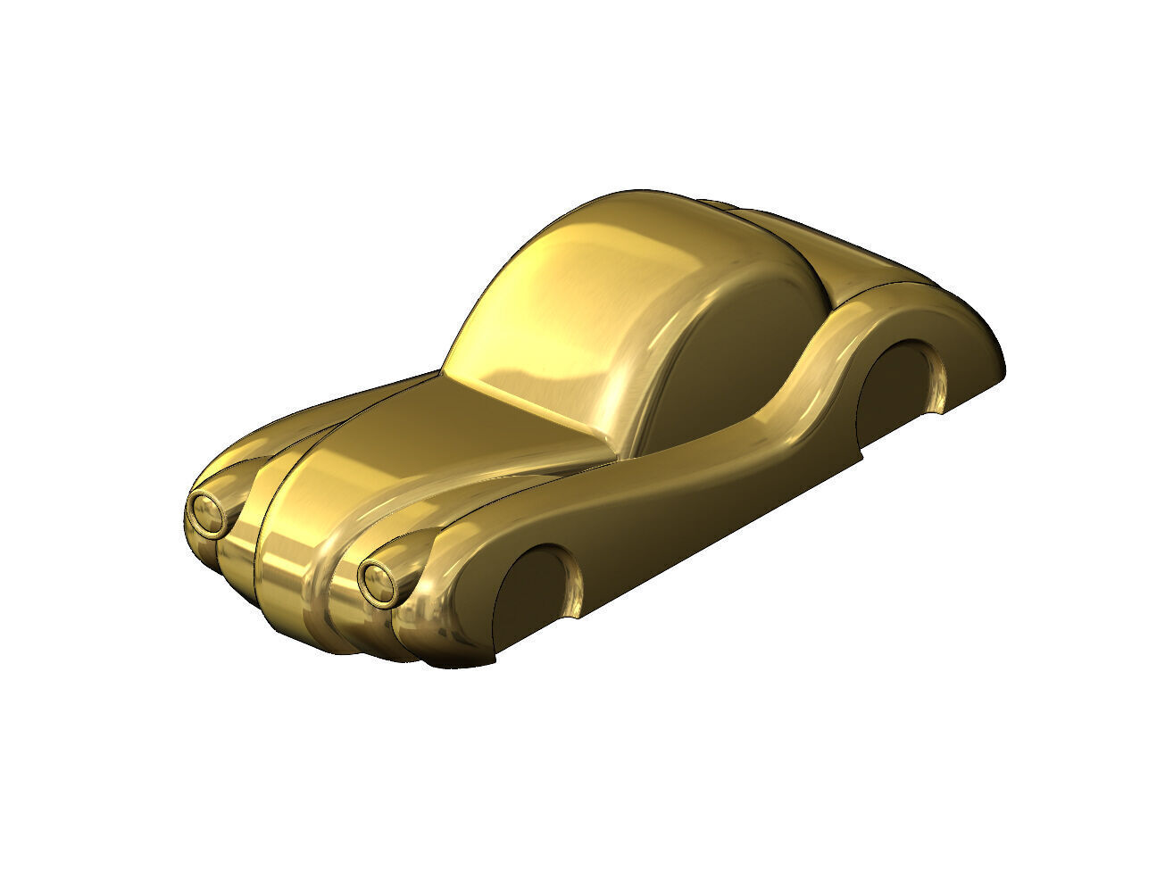 1952 Jaguar XK 120 FHC Coupe car sculpture 3D print model_10