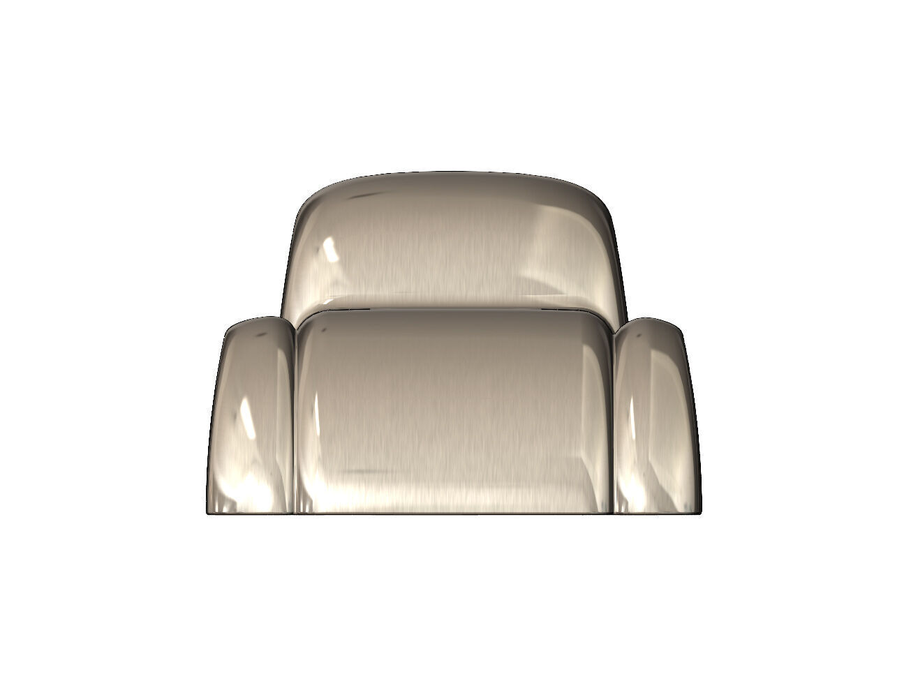 1952 Jaguar XK 120 FHC Coupe car sculpture 3D print model_3