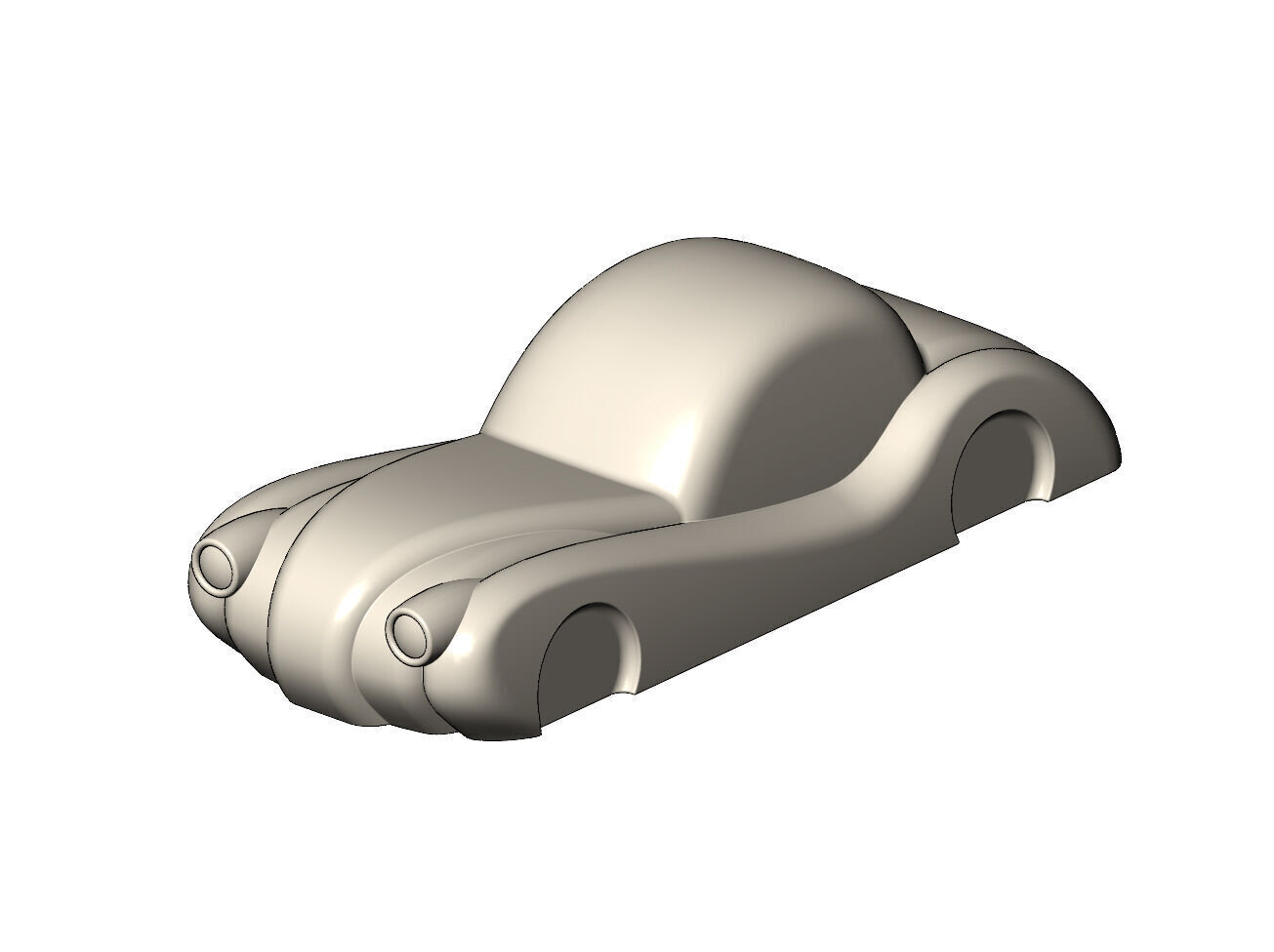 1952 Jaguar XK 120 FHC Coupe car sculpture 3D print model_6
