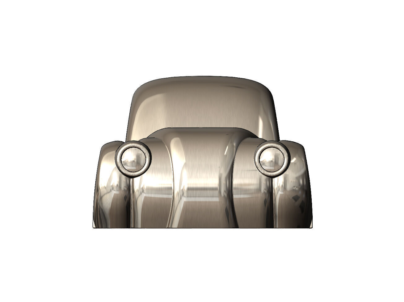 1952 Jaguar XK 120 FHC Coupe car sculpture 3D print model_2
