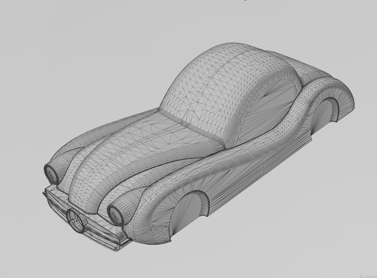 1952 Jaguar XK 120 FHC Coupe car sculpture 3D print model_14