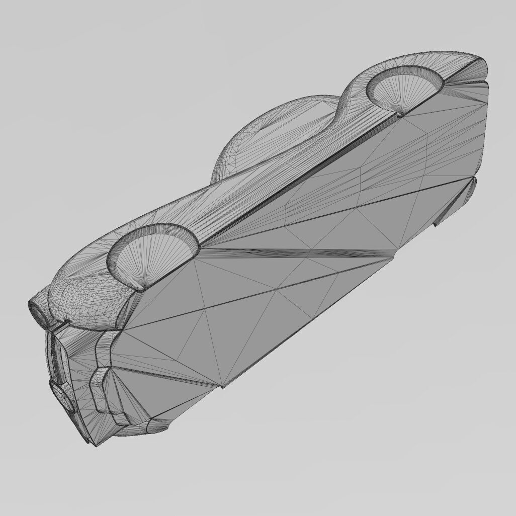 1952 Jaguar XK 120 FHC Coupe car sculpture 3D print model_15