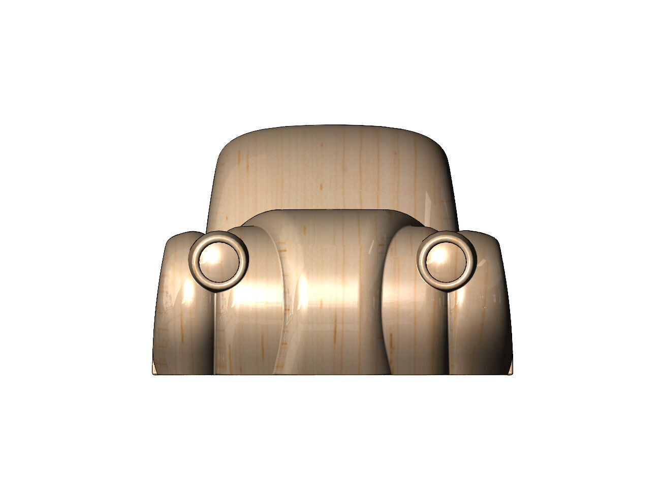 1952 Jaguar XK 120 FHC Coupe car sculpture 3D print model_13