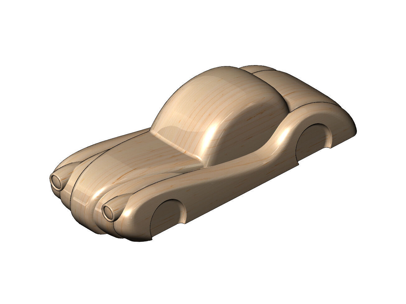 1952 Jaguar XK 120 FHC Coupe car sculpture 3D print model_12