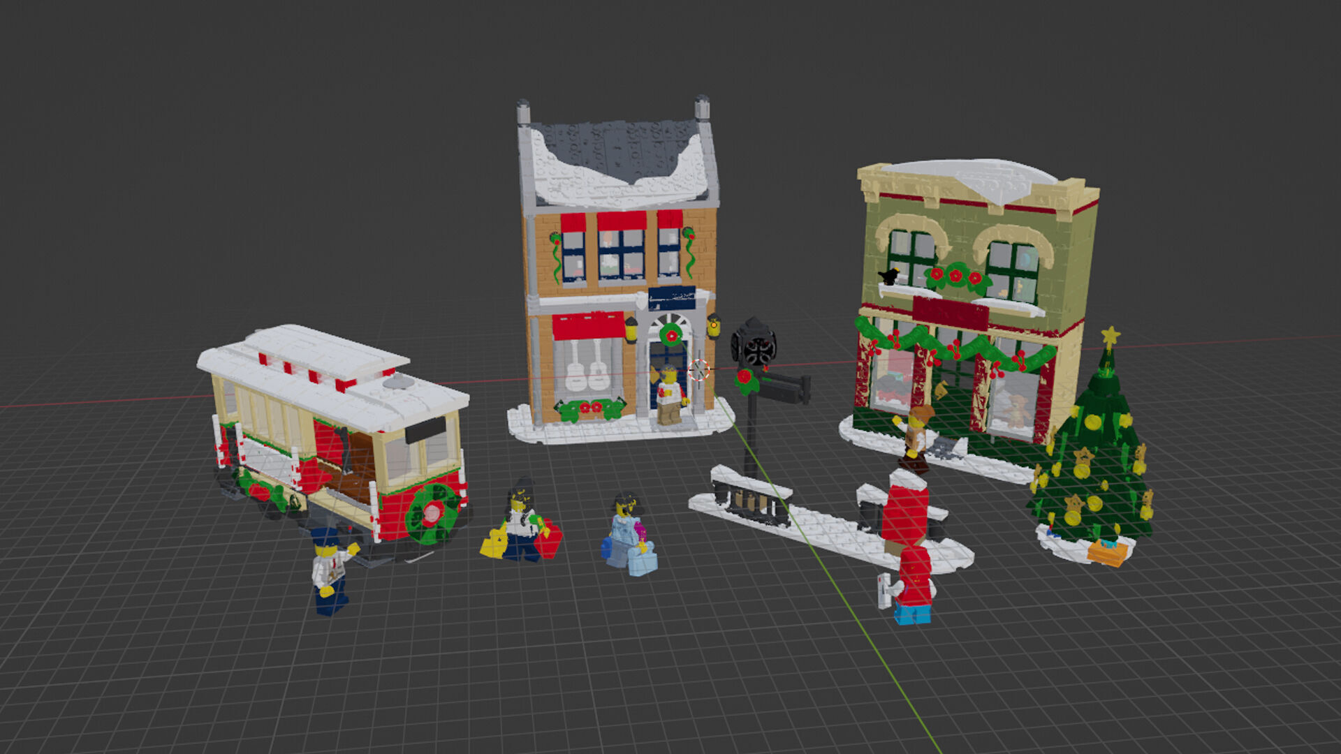 Wikibricks3D - 10308 Holiday Main Street 3D print model_1