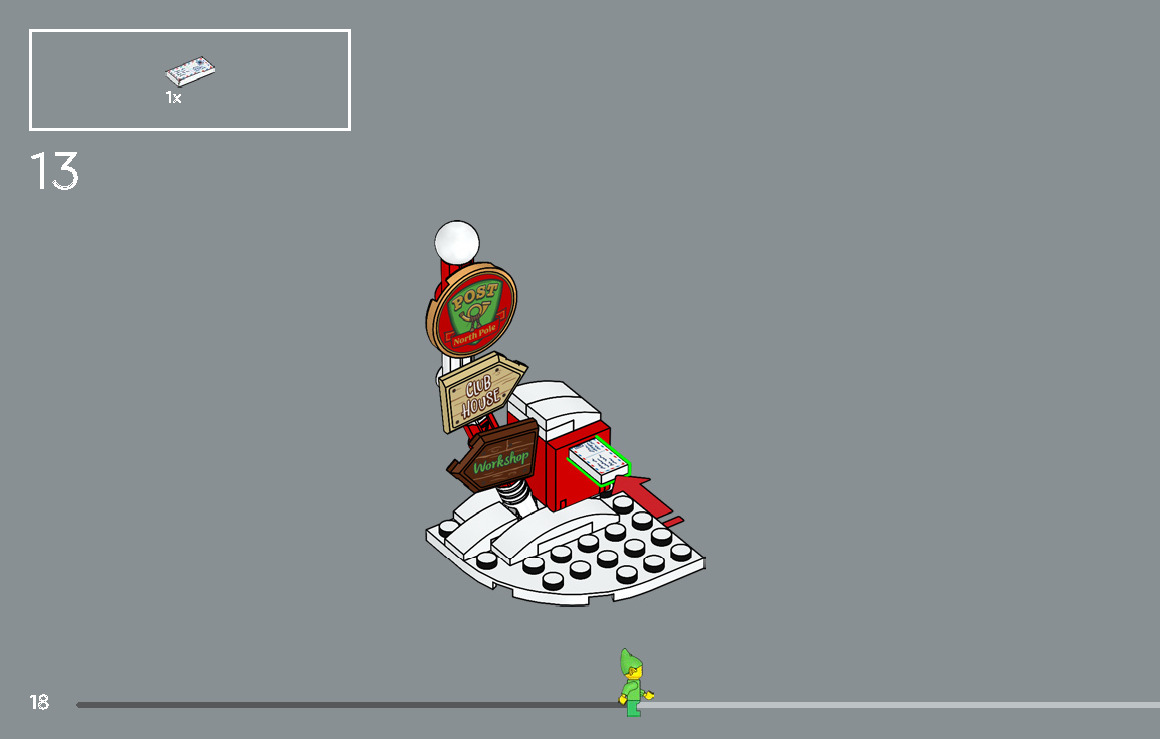 Wikibricks3D - 10339 Santa Post Office 3D print model_20