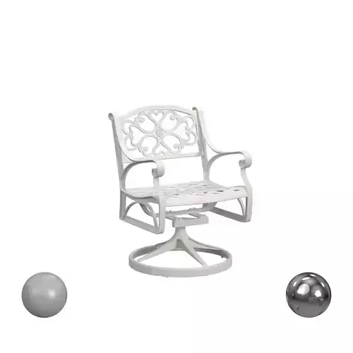 Sanibel White Swivel Rocking Chair