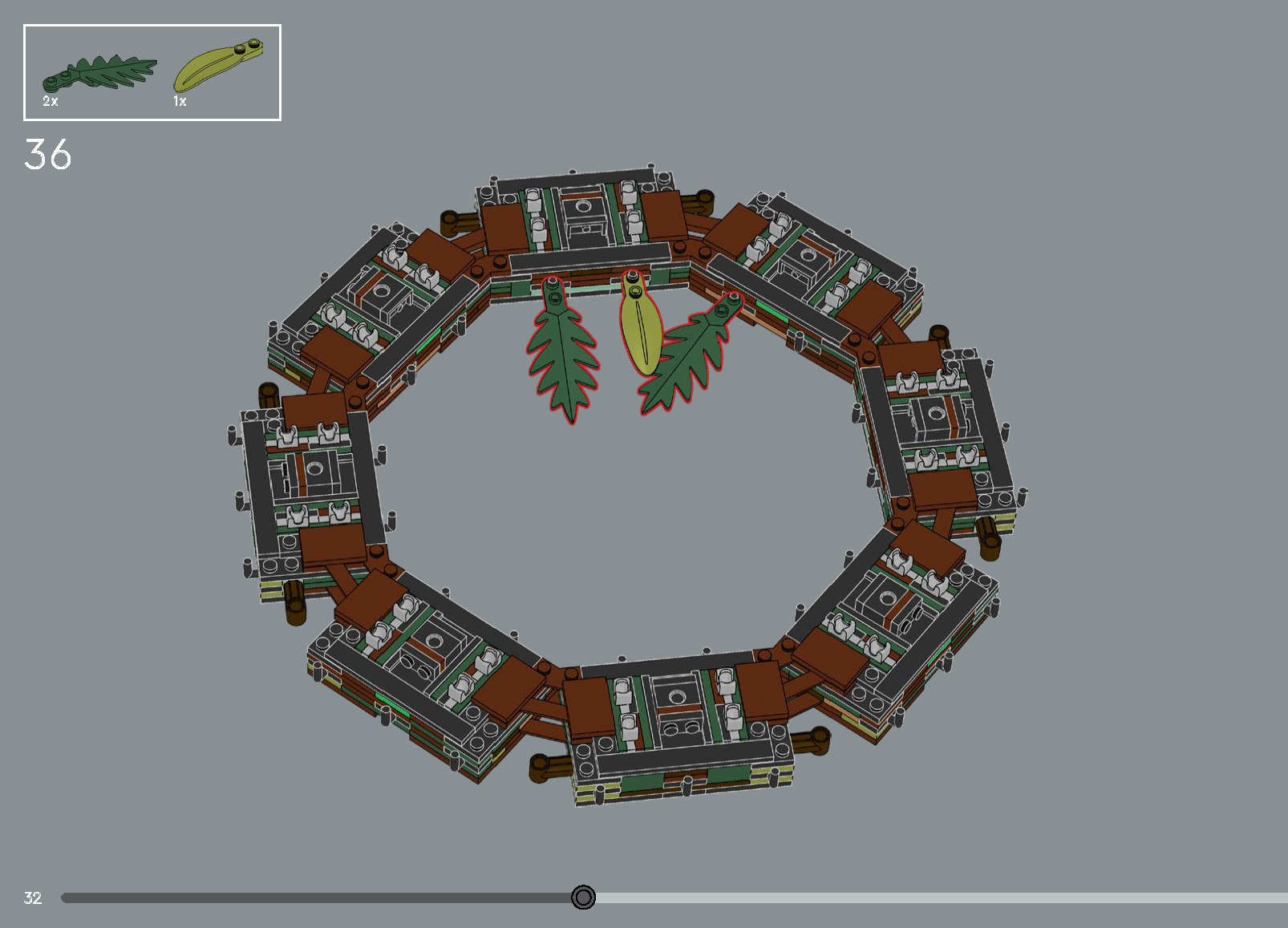 Wikibricks3D - 10340 Wreath 3D print model_24