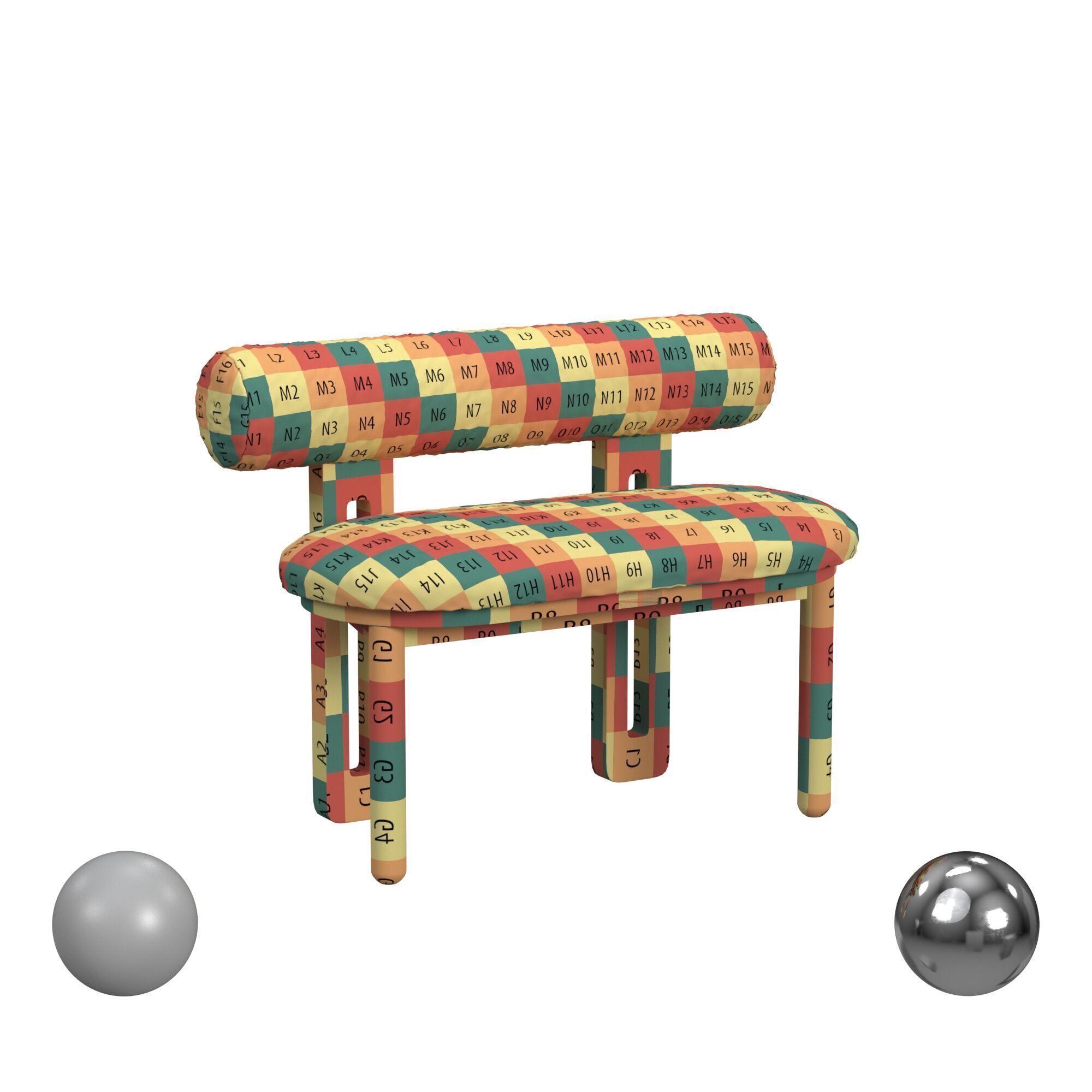  Ca Roll Settee Nathan Anthony Furniture 3D model_2