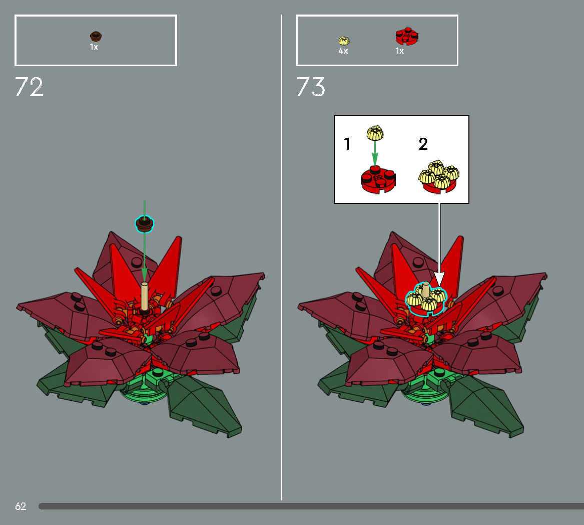 Wikibricks3D - 10370 Poinsettia 3D print model_55