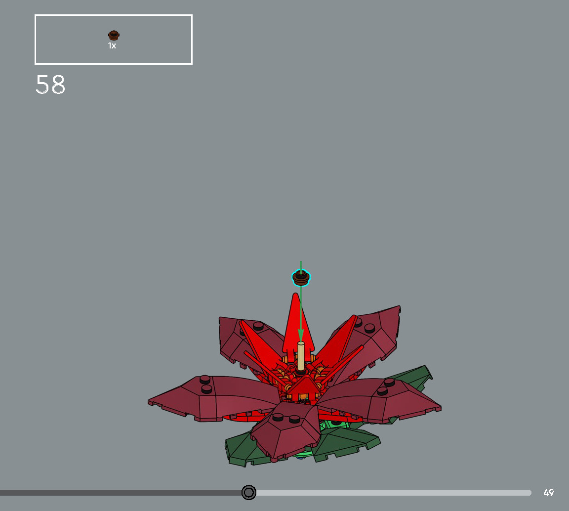 Wikibricks3D - 10370 Poinsettia 3D print model_42