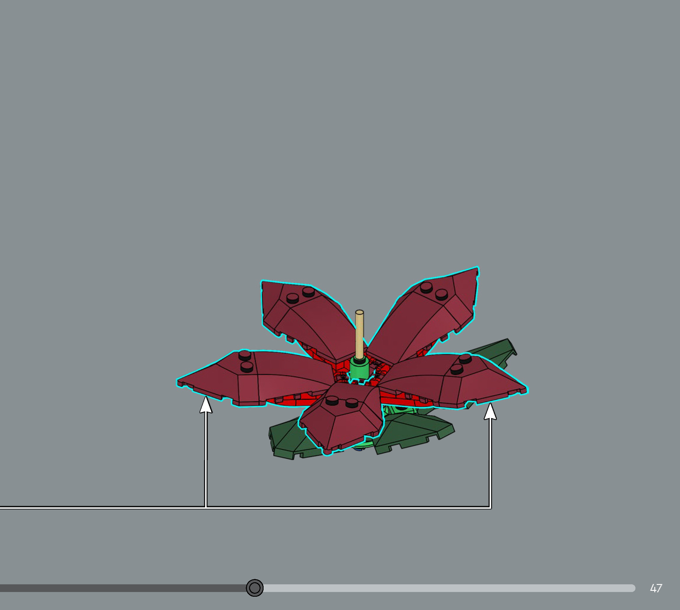 Wikibricks3D - 10370 Poinsettia 3D print model_40