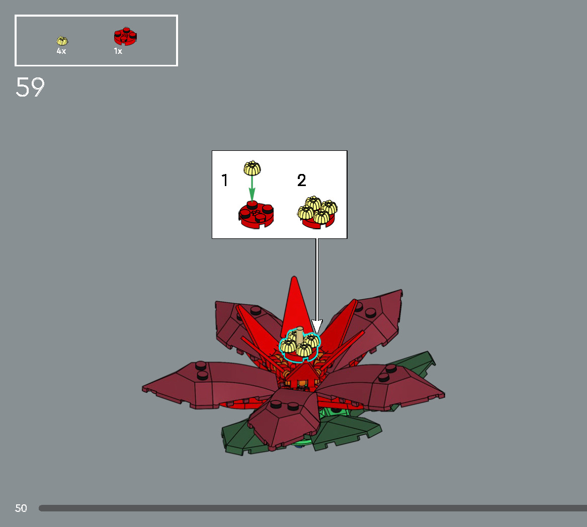 Wikibricks3D - 10370 Poinsettia 3D print model_43