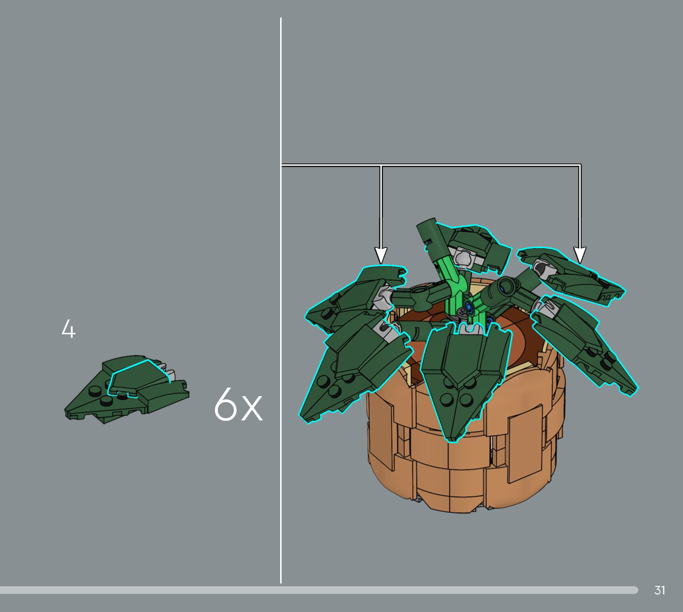Wikibricks3D - 10370 Poinsettia 3D print model_24