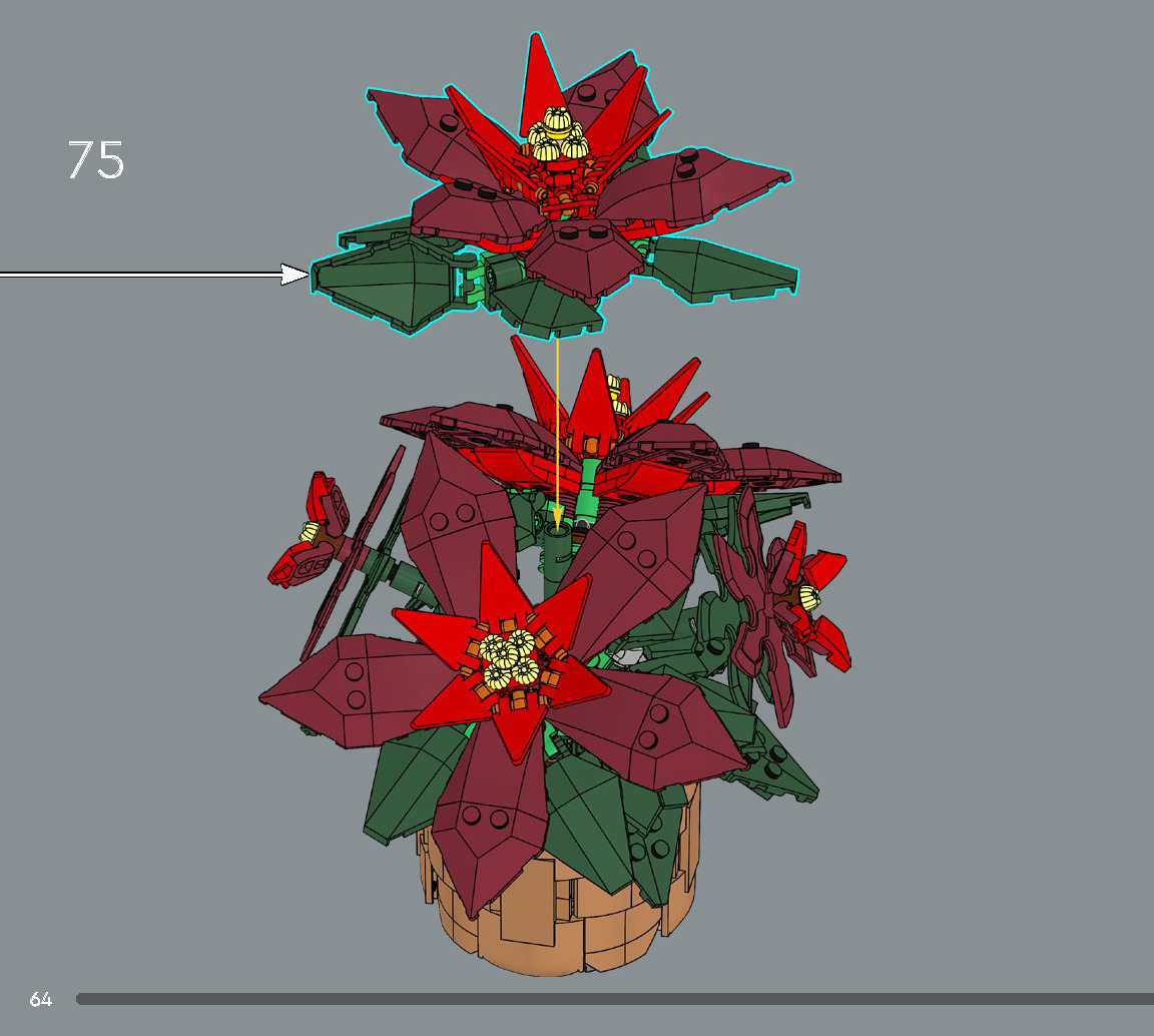Wikibricks3D - 10370 Poinsettia 3D print model_57