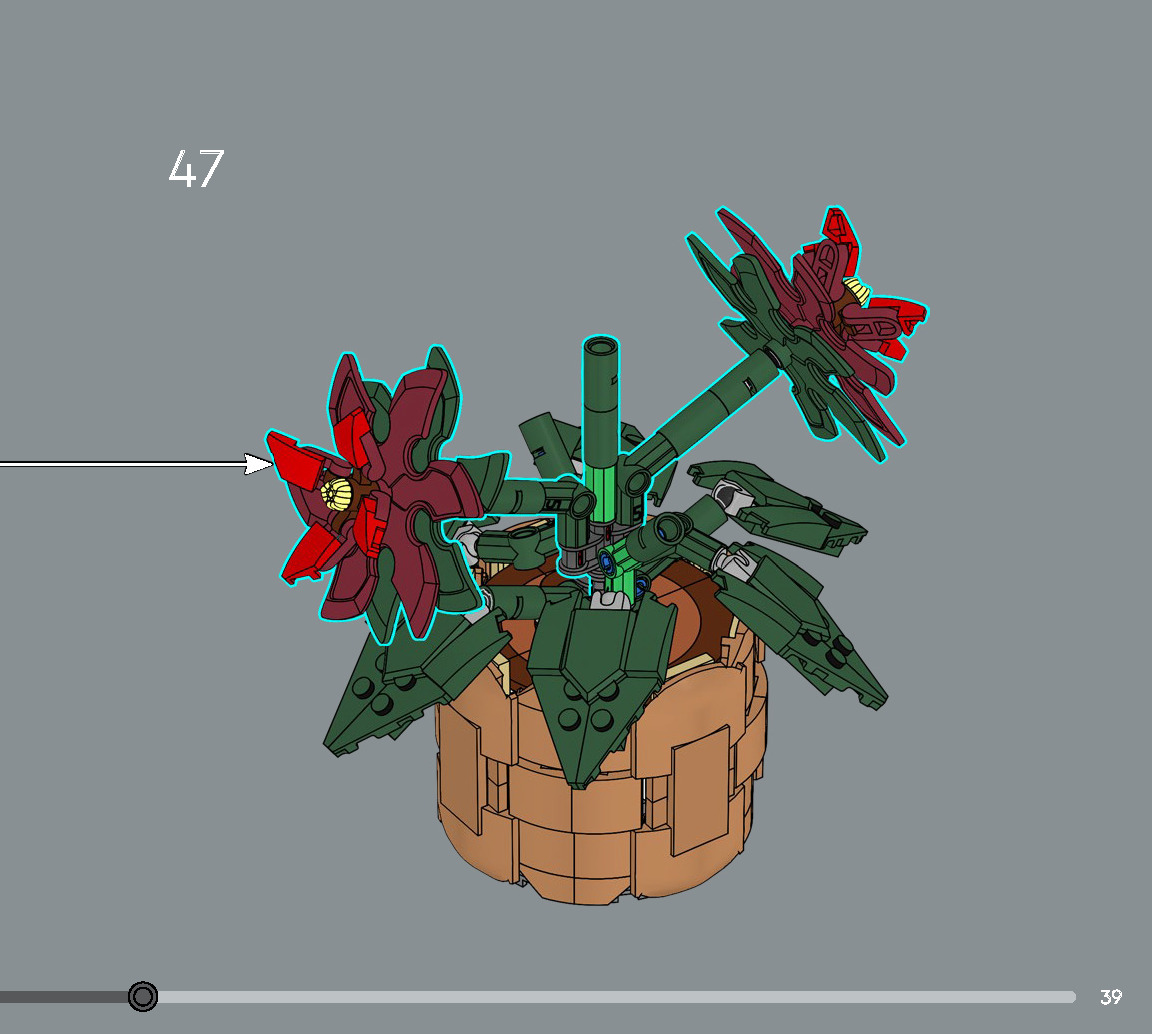 Wikibricks3D - 10370 Poinsettia 3D print model_32