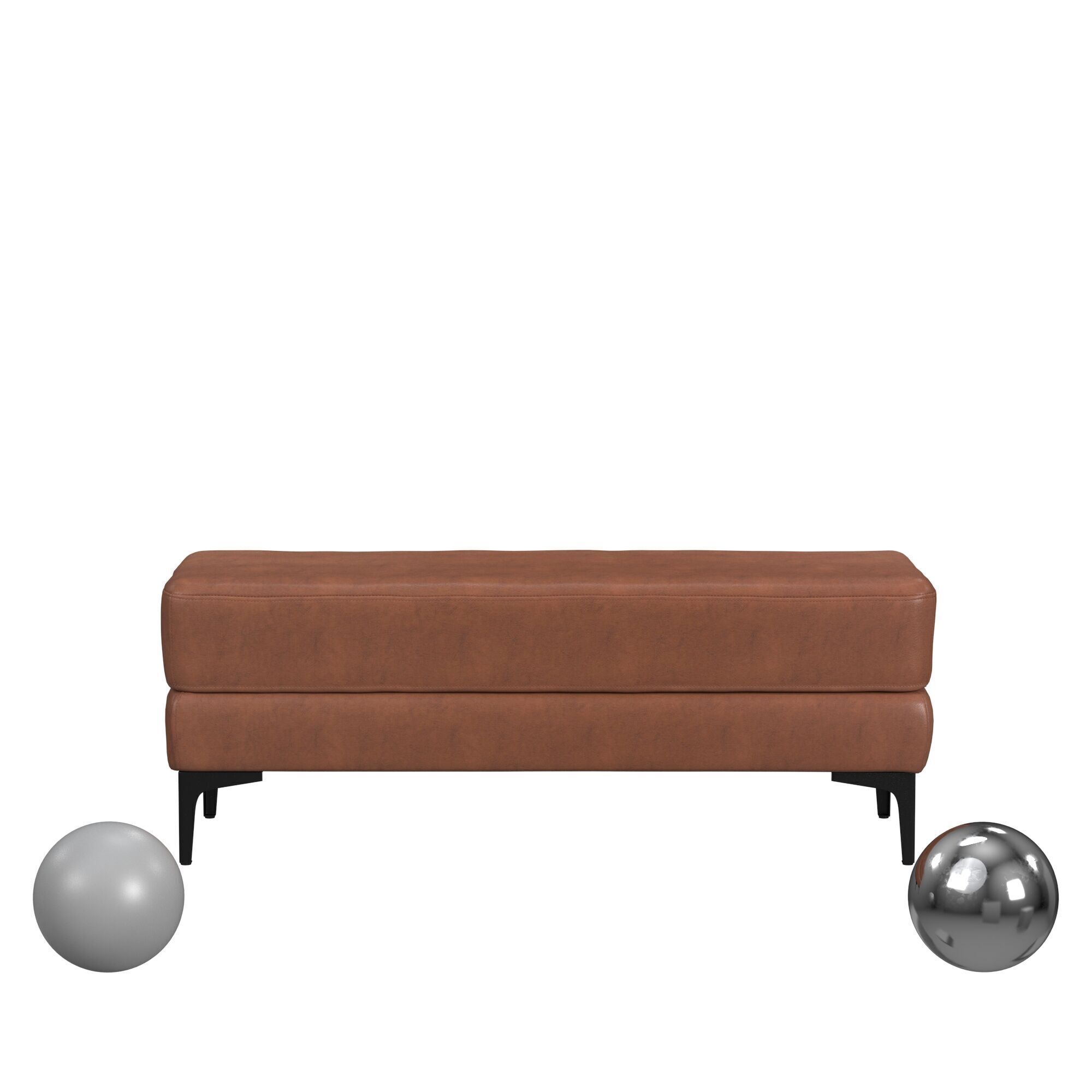 Elise Rectangular Bench 3D model_1