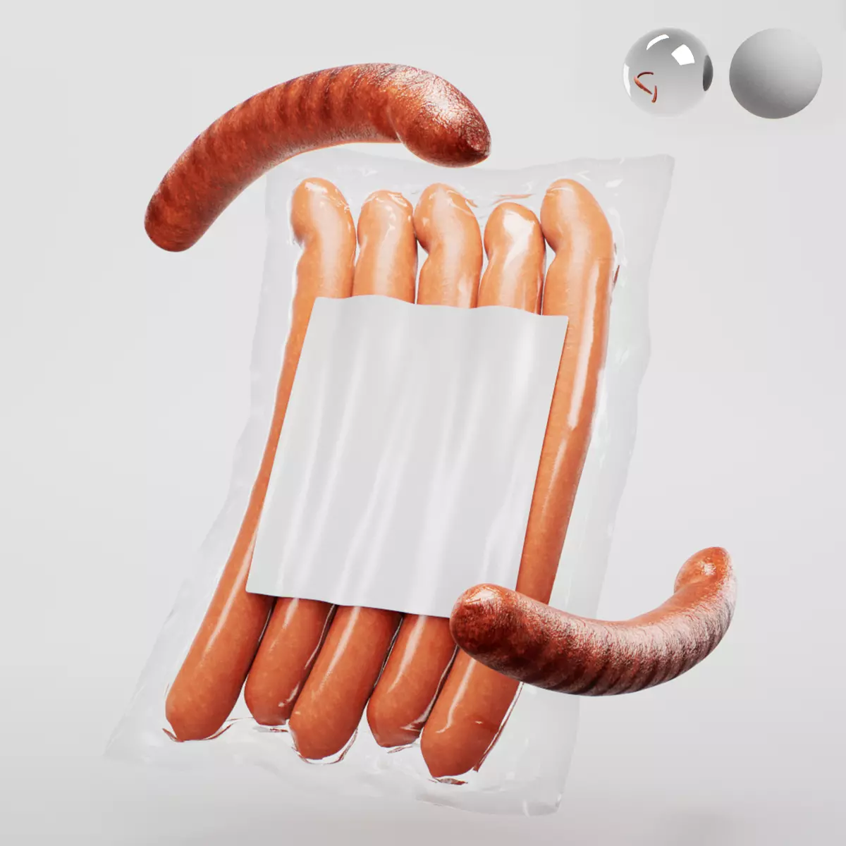 Sausage 3D model_0
