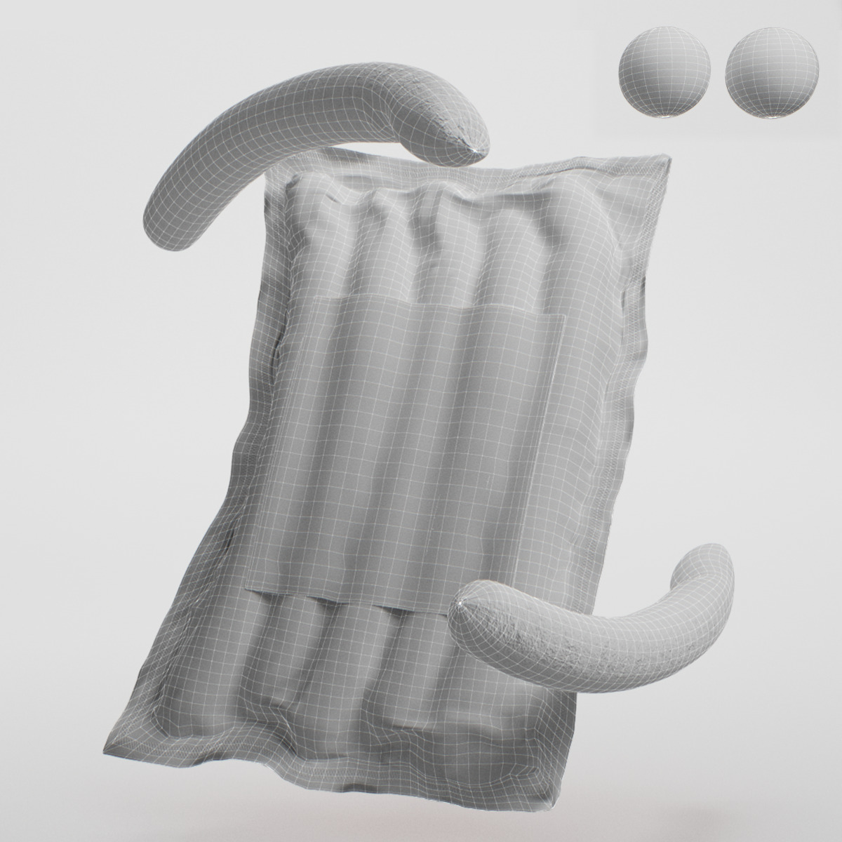 Sausage 3D model_2
