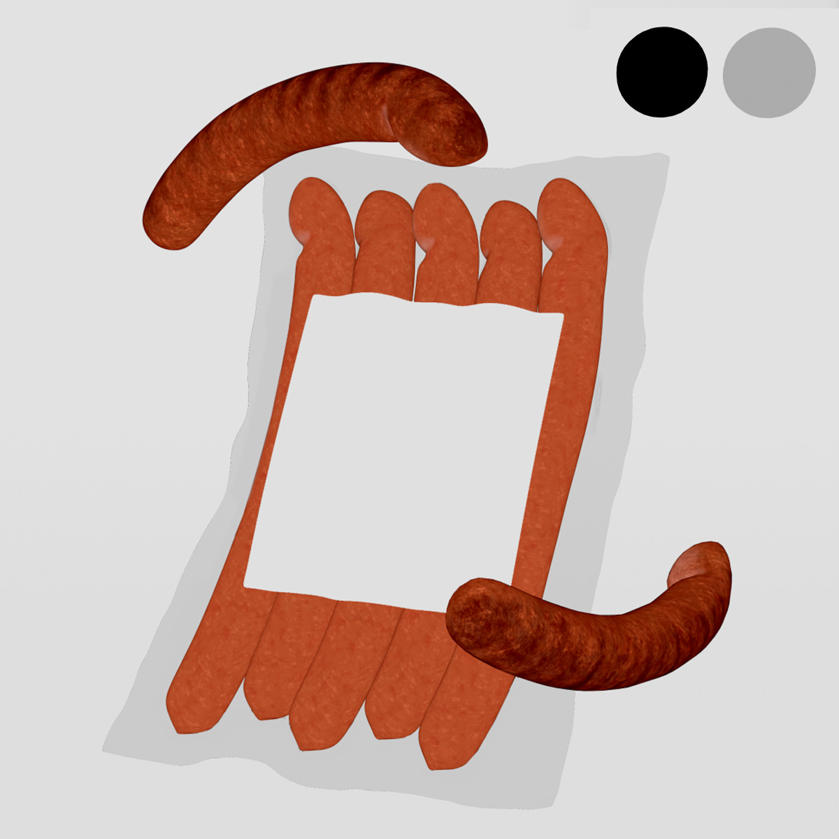 Sausage 3D model_3