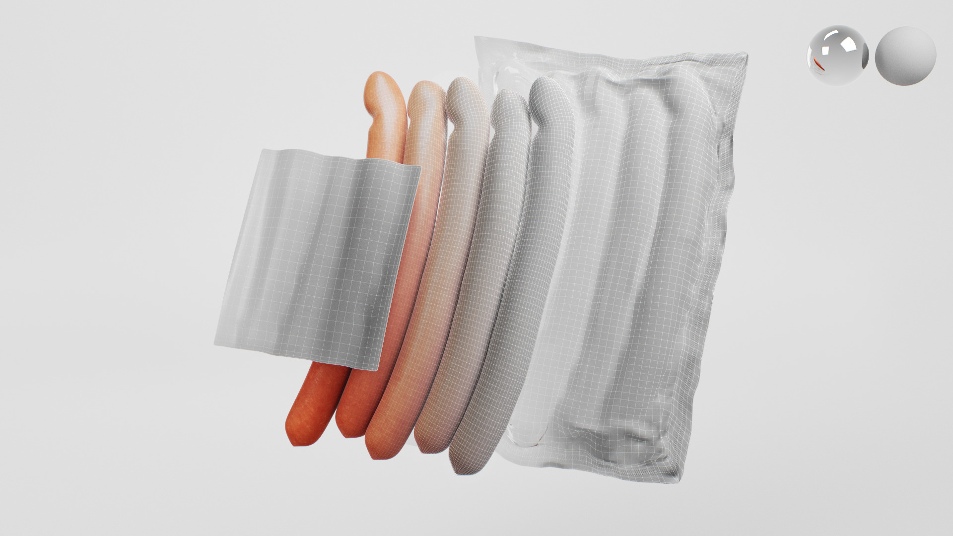 Sausage 3D model_12