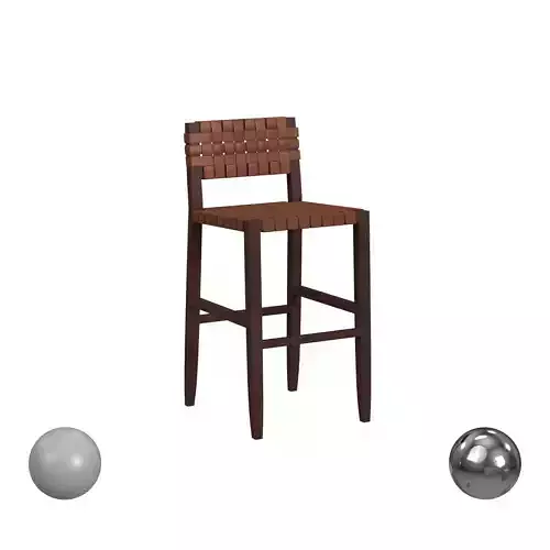 Paxton Woven Leather Counter Stool