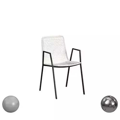 Wynona Leather Woven Dining Chair