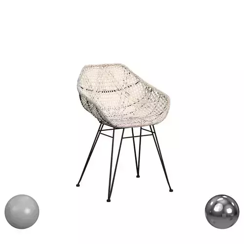 Jadis Leather Woven Dining Chair