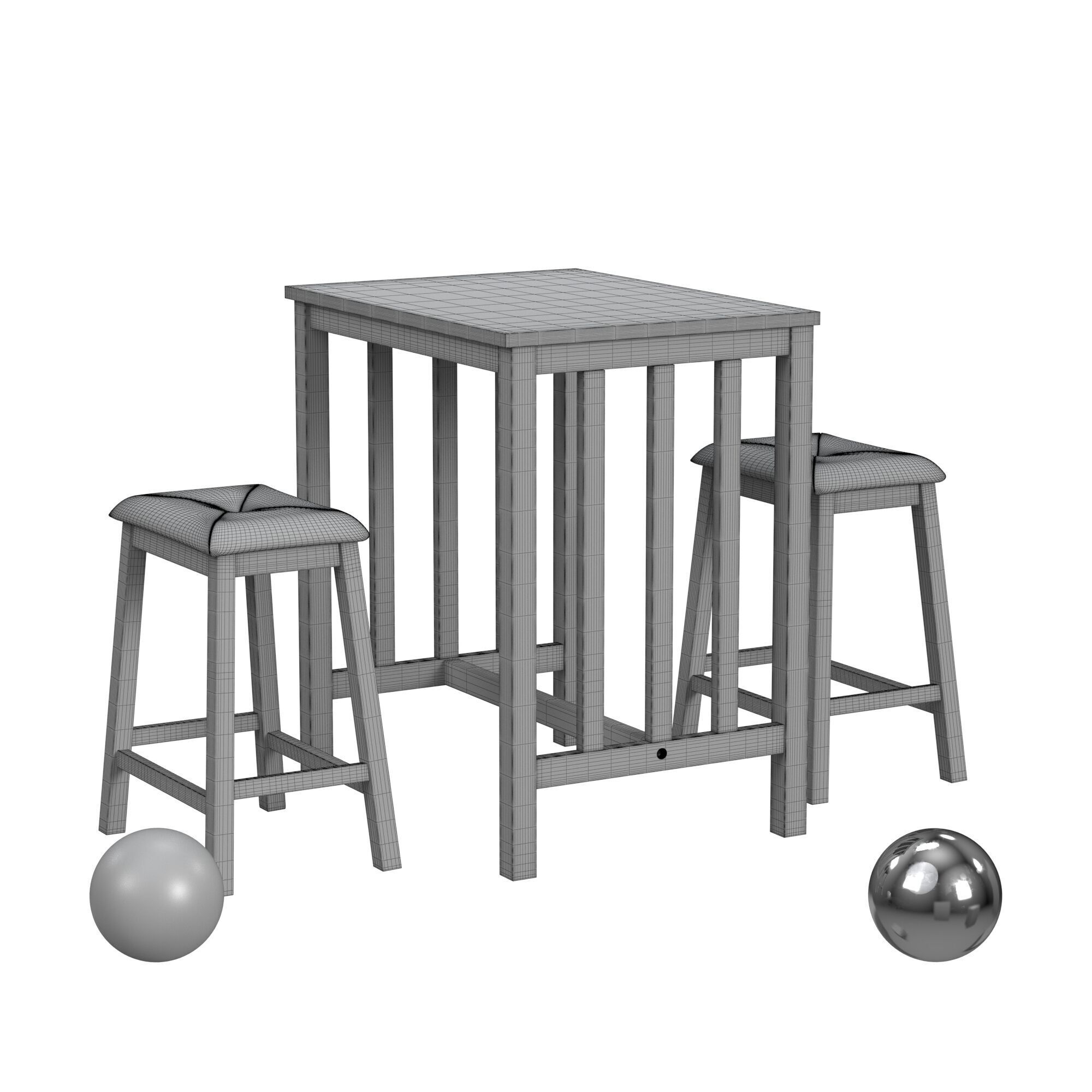 Ilana 3 Piece Pub Set 3D model_3