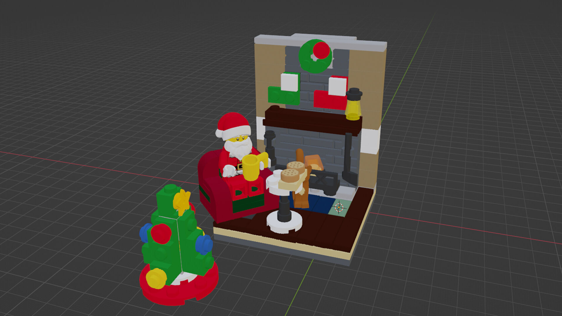 Wikibricks3D - 40125 Santa Visit 3D print model_1