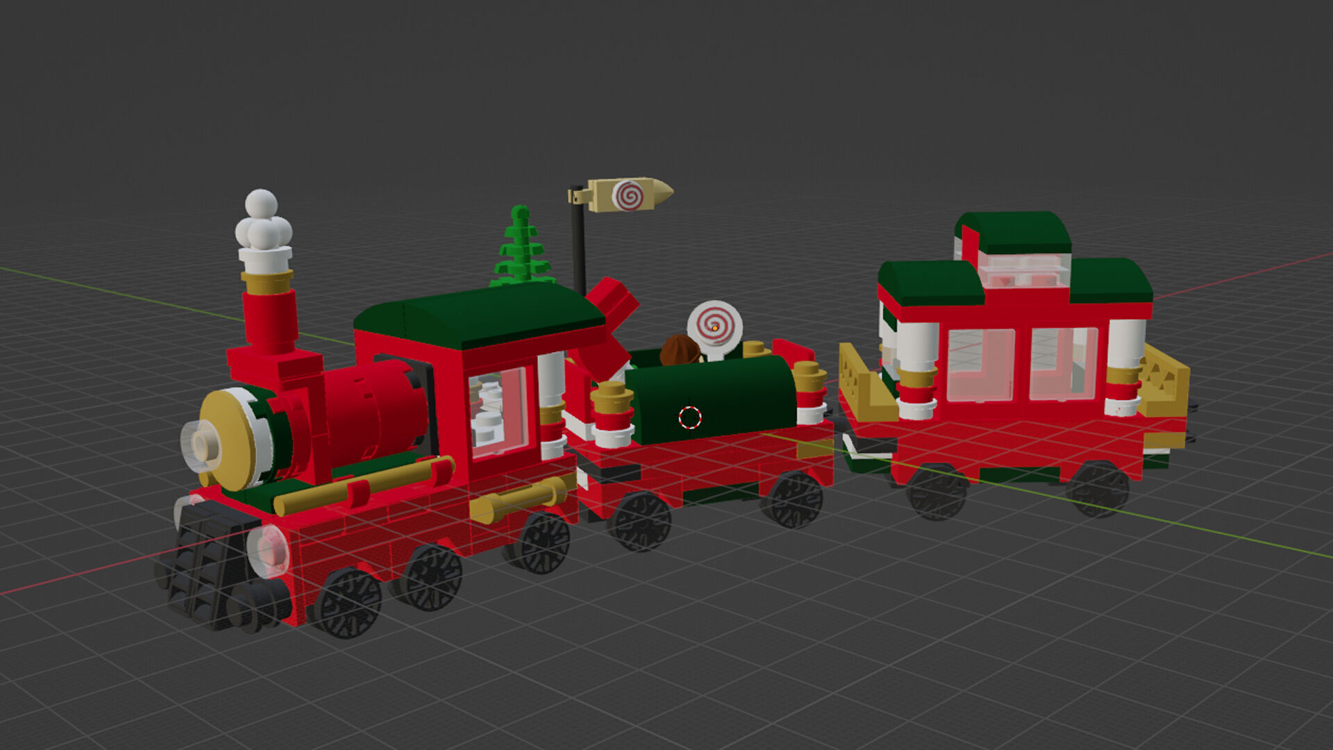 Wikibricks3D - 40138 Christmas Train 3D print model_1