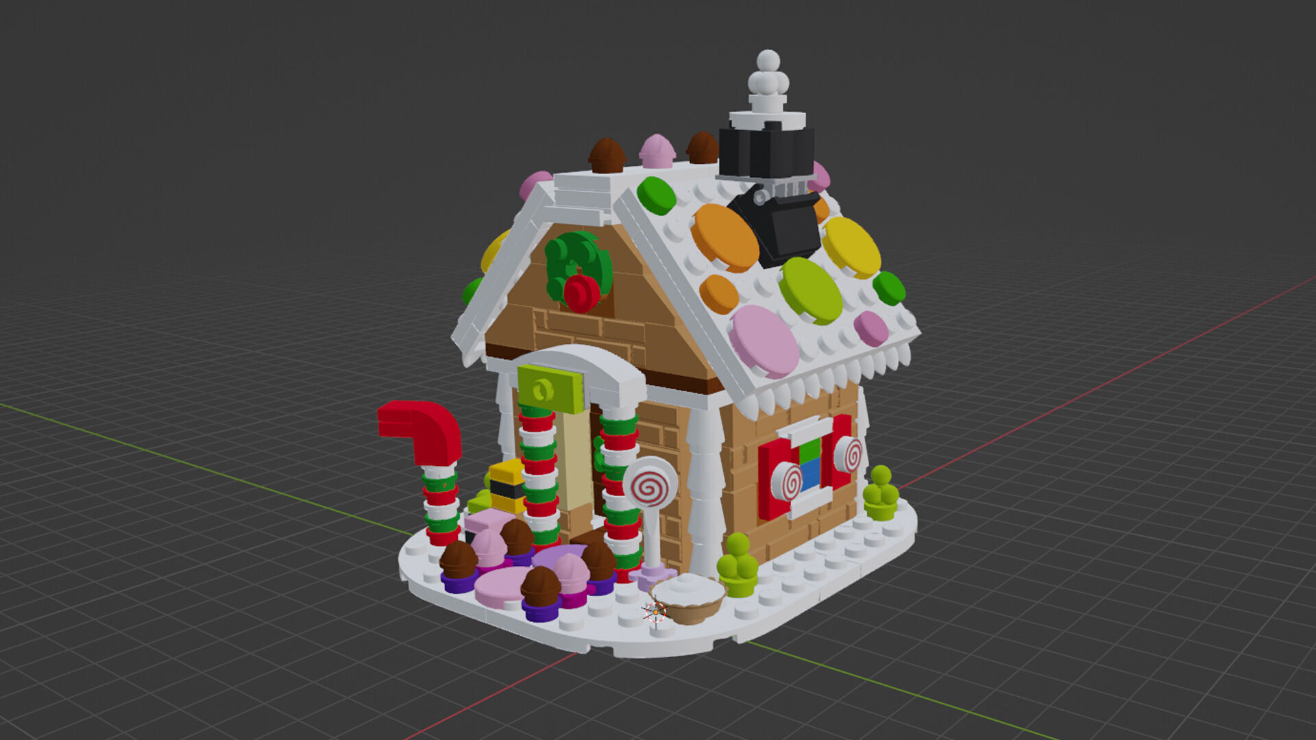 Wikibricks3D - 40139 Gingerbread House 3D print model_1