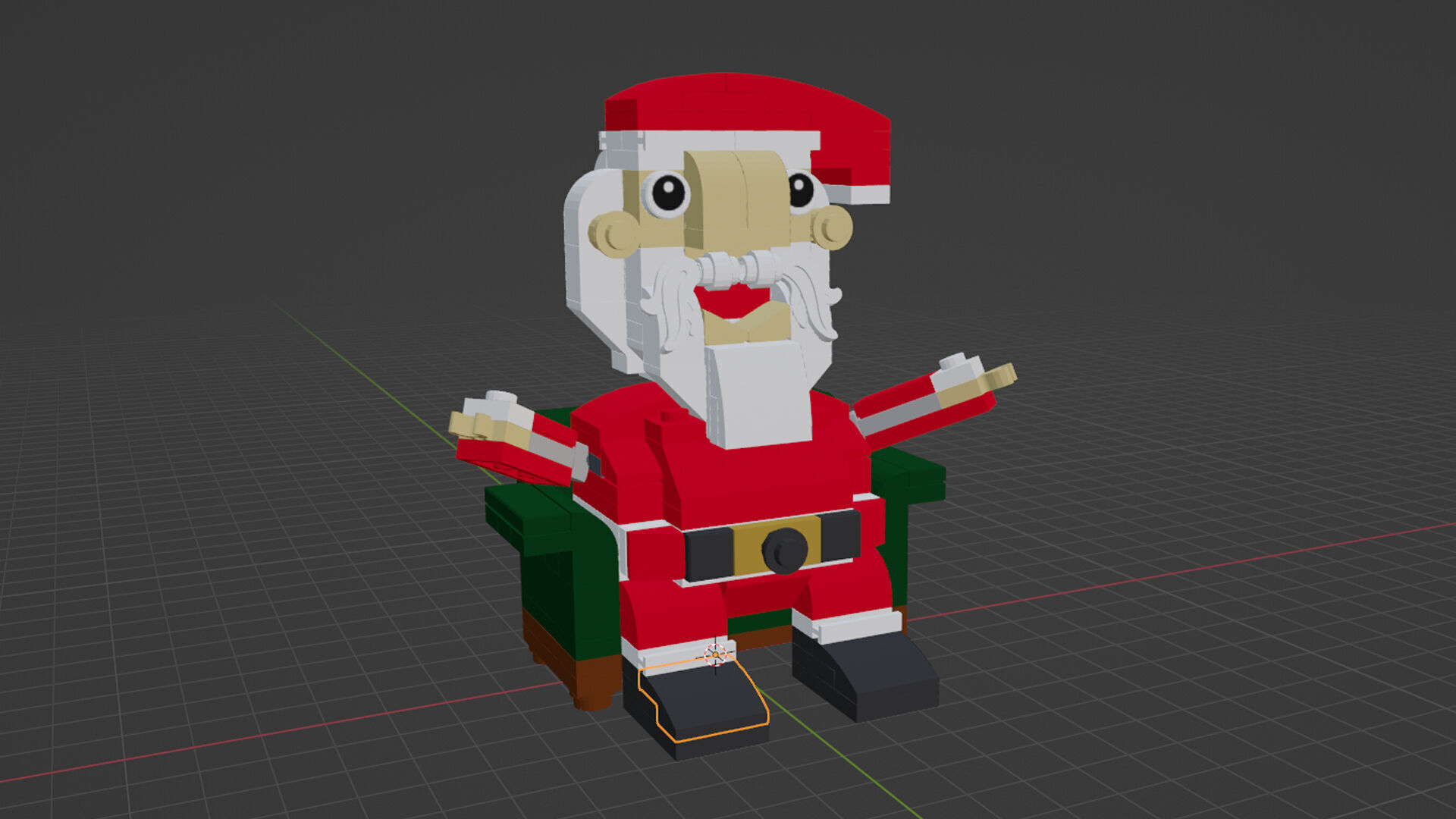 Wikibricks3D - 40206 Lego Santa 3D print model_1