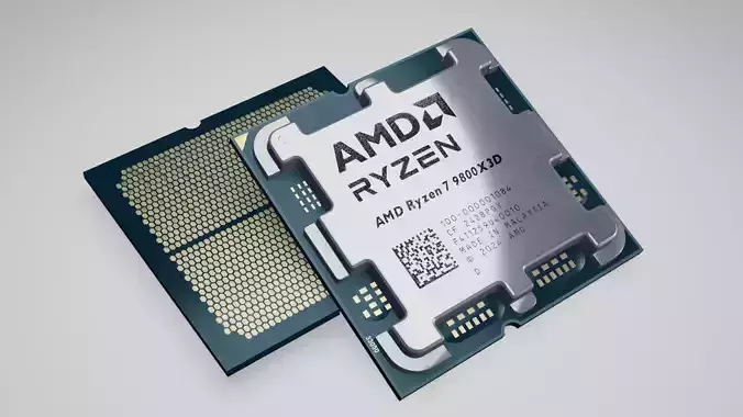 AMD Ryzen 7 9800X3D Realistic PBR 3D Model 
