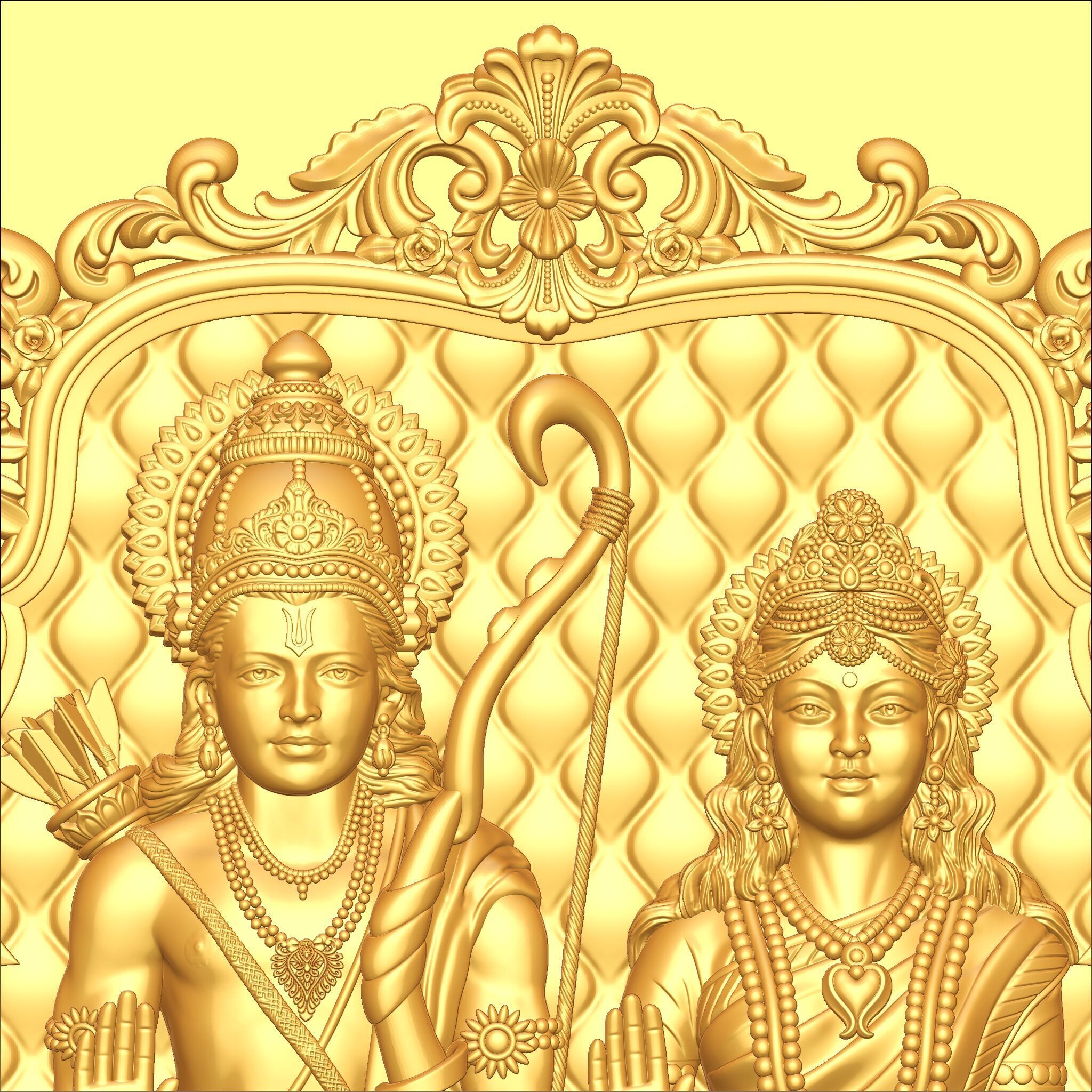 Lord Rama and Goddess Sita  3D print model_1