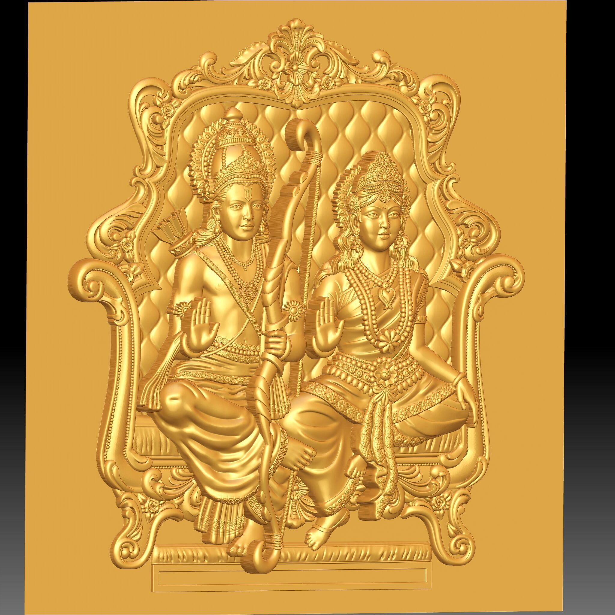 Lord Rama and Goddess Sita  3D print model_2