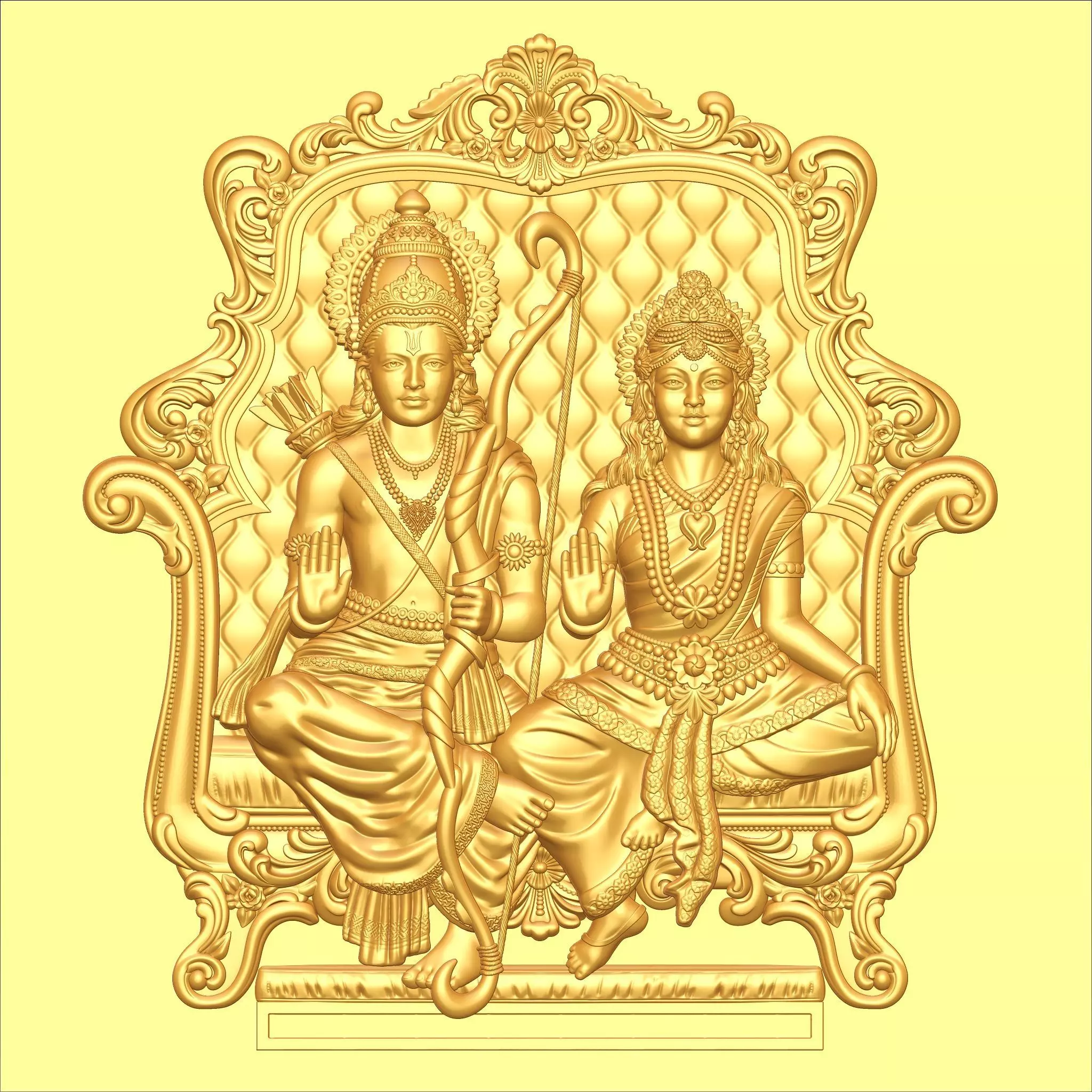 Lord Rama and Goddess Sita  3D print model_0