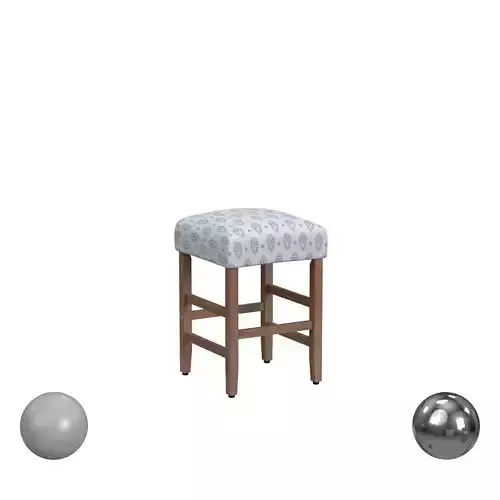 HomePop Square Counter Stool - Sage Paisley Medallion