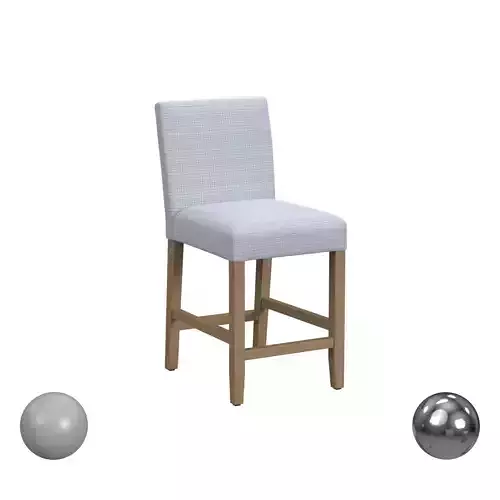 HomePop Classic Upholstered Counter Stool Cream 