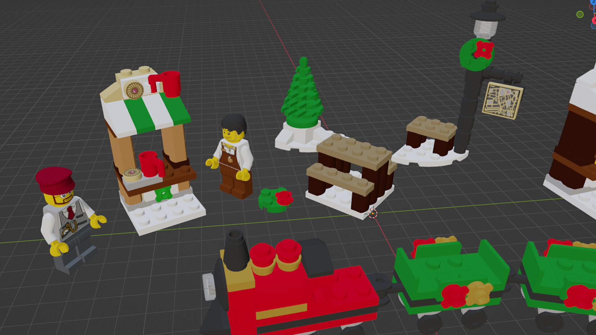Wikibricks3D - 40262 Christmas Train Ride 3D print model_1