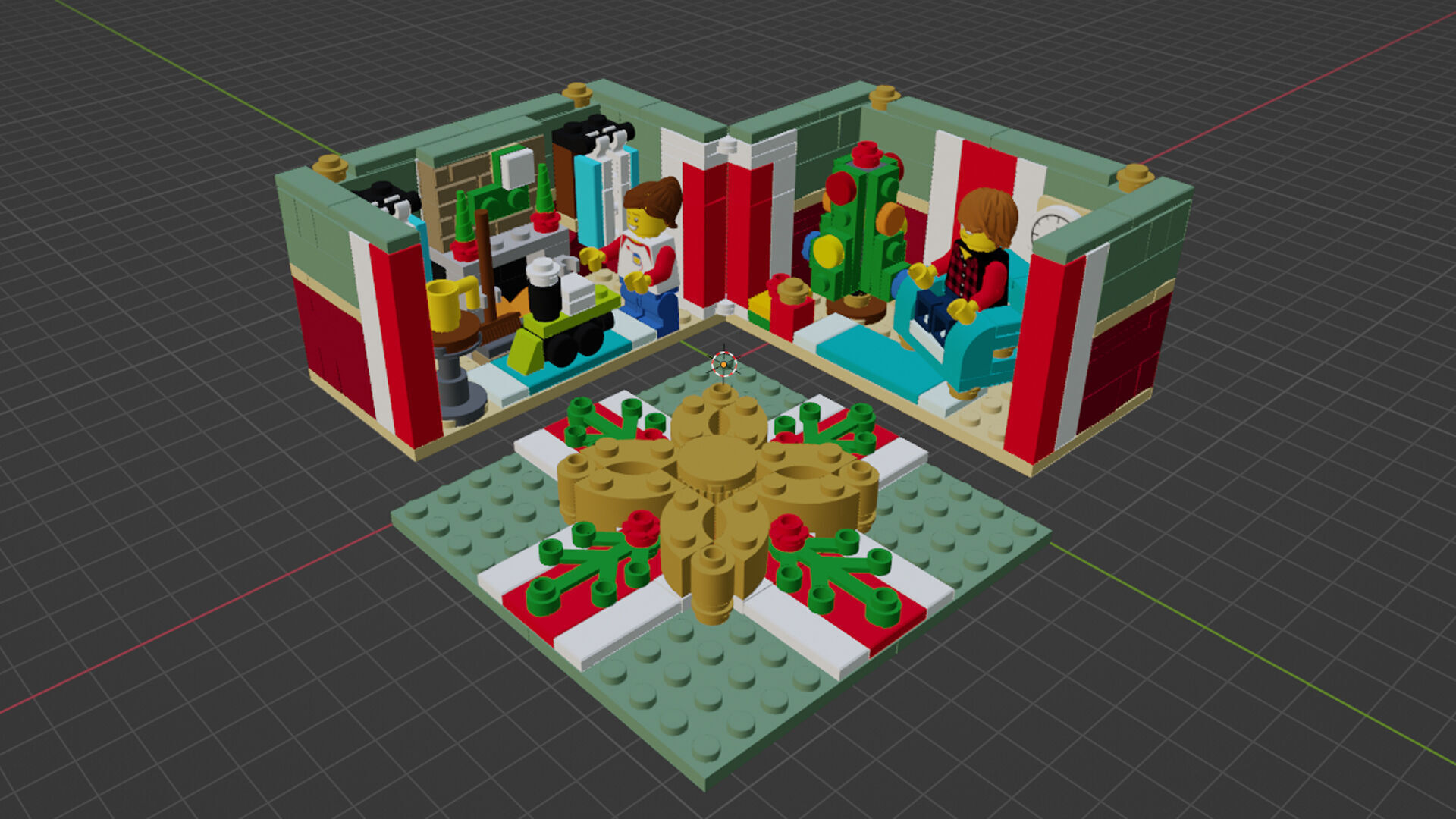 Wikibricks3D - 40292 Christmas Gift 3D print model_1