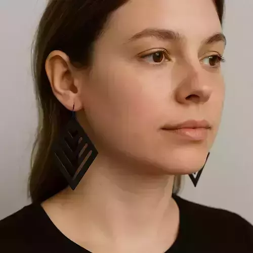 shapes of  earrings pendant jewelry  3D print model