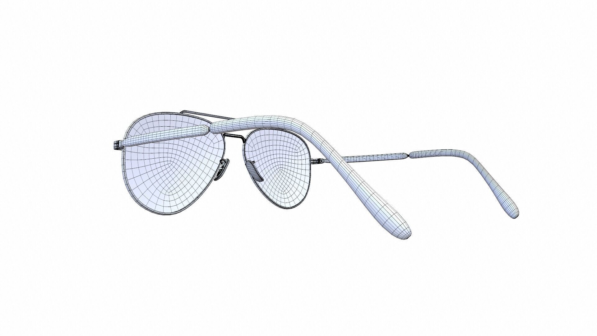 Ray Ban Unisex Glasses 3D model_9