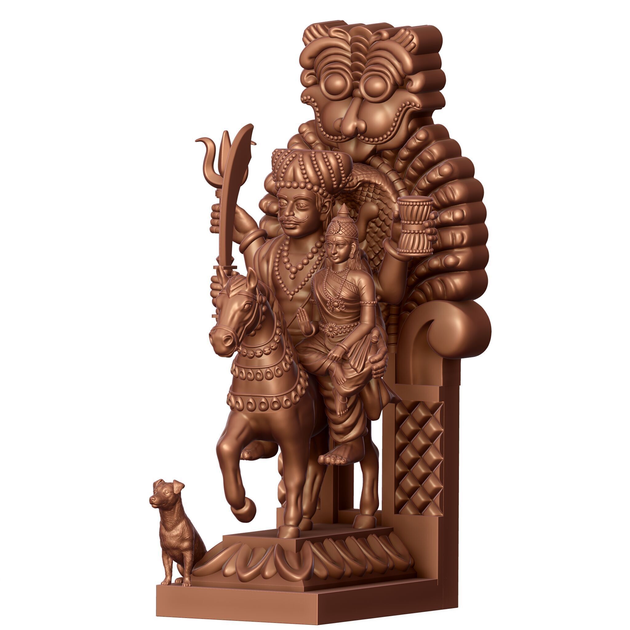Khandoba Baba 3D Statue Design  3D print model_6