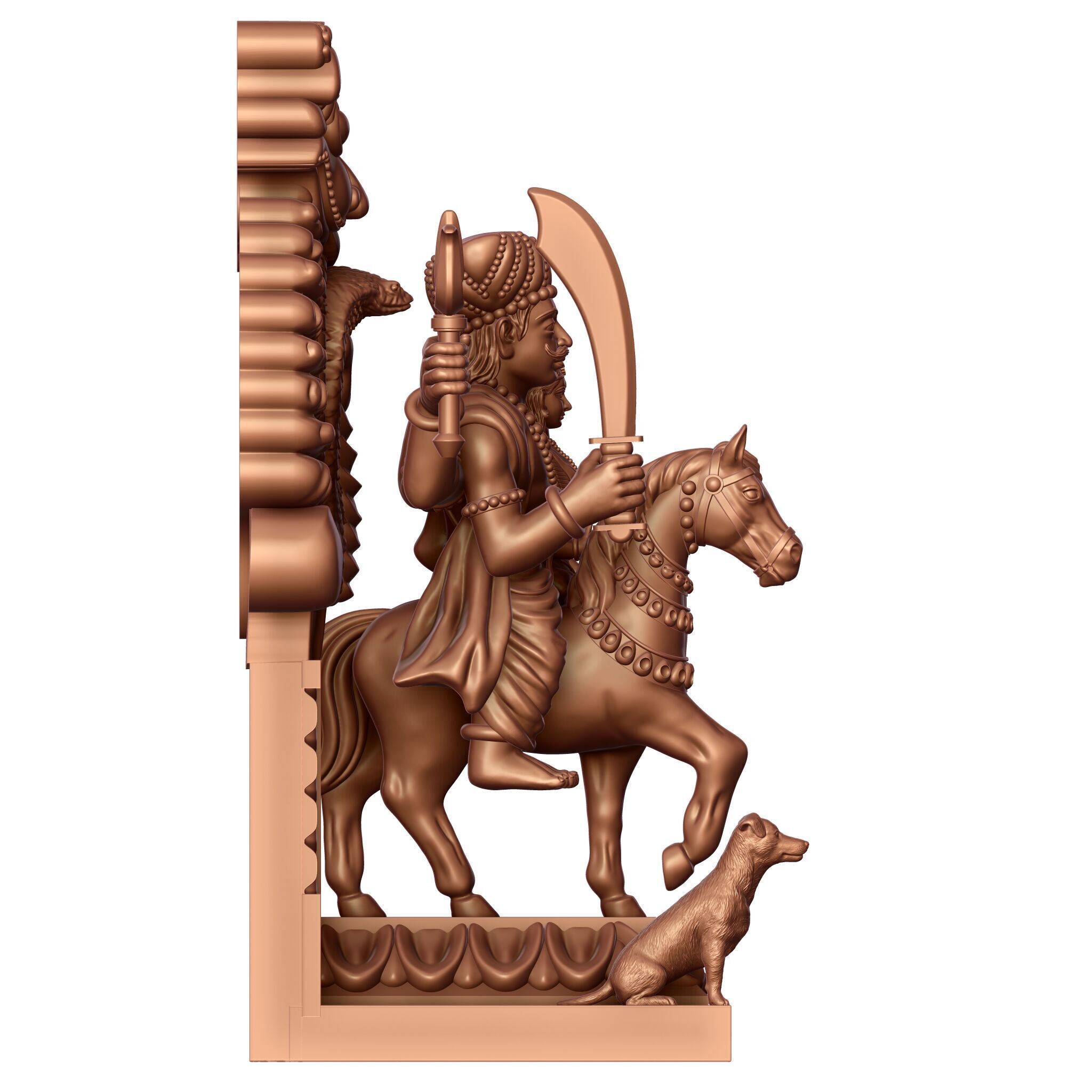 Khandoba Baba 3D Statue Design  3D print model_3