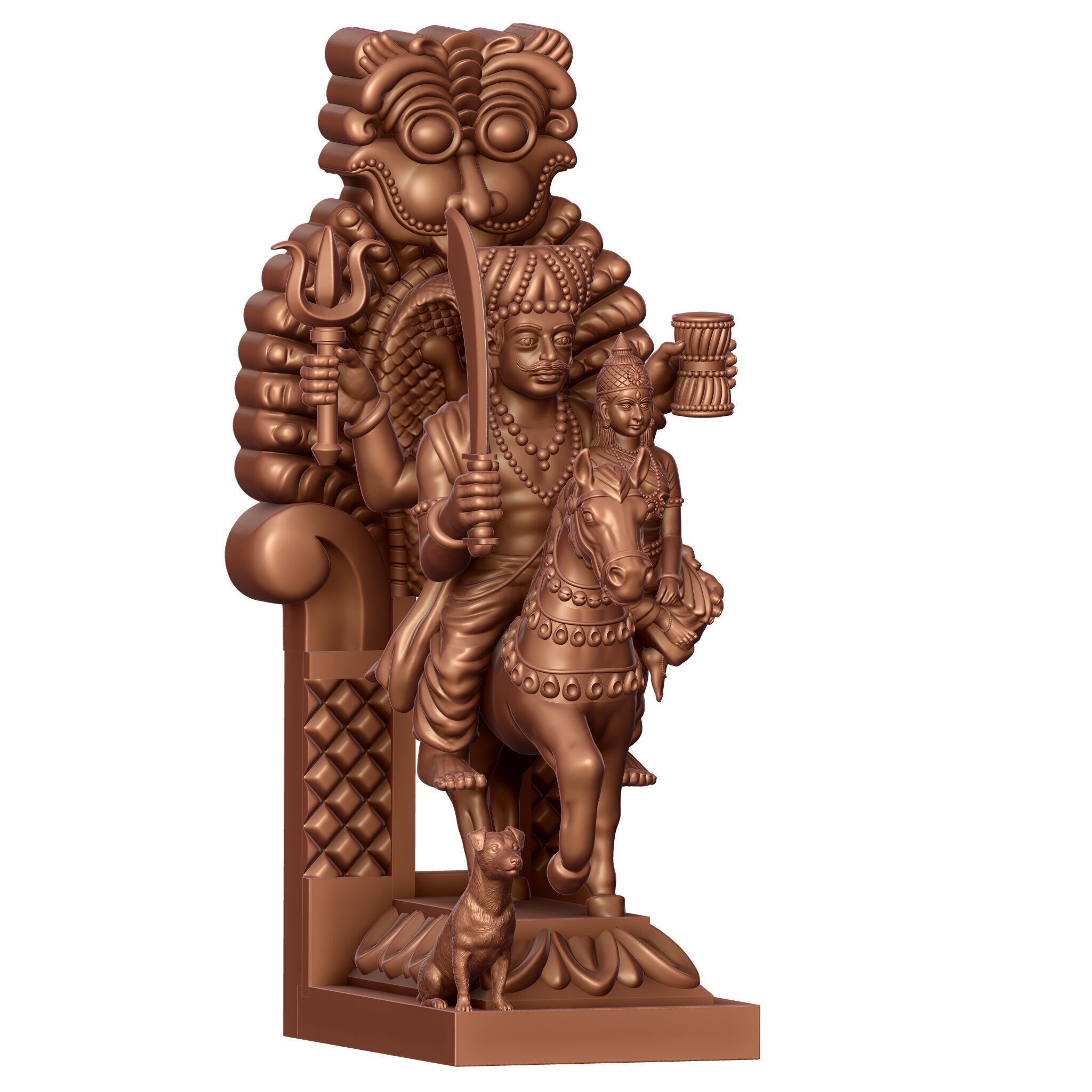 Khandoba Baba 3D Statue Design  3D print model_5