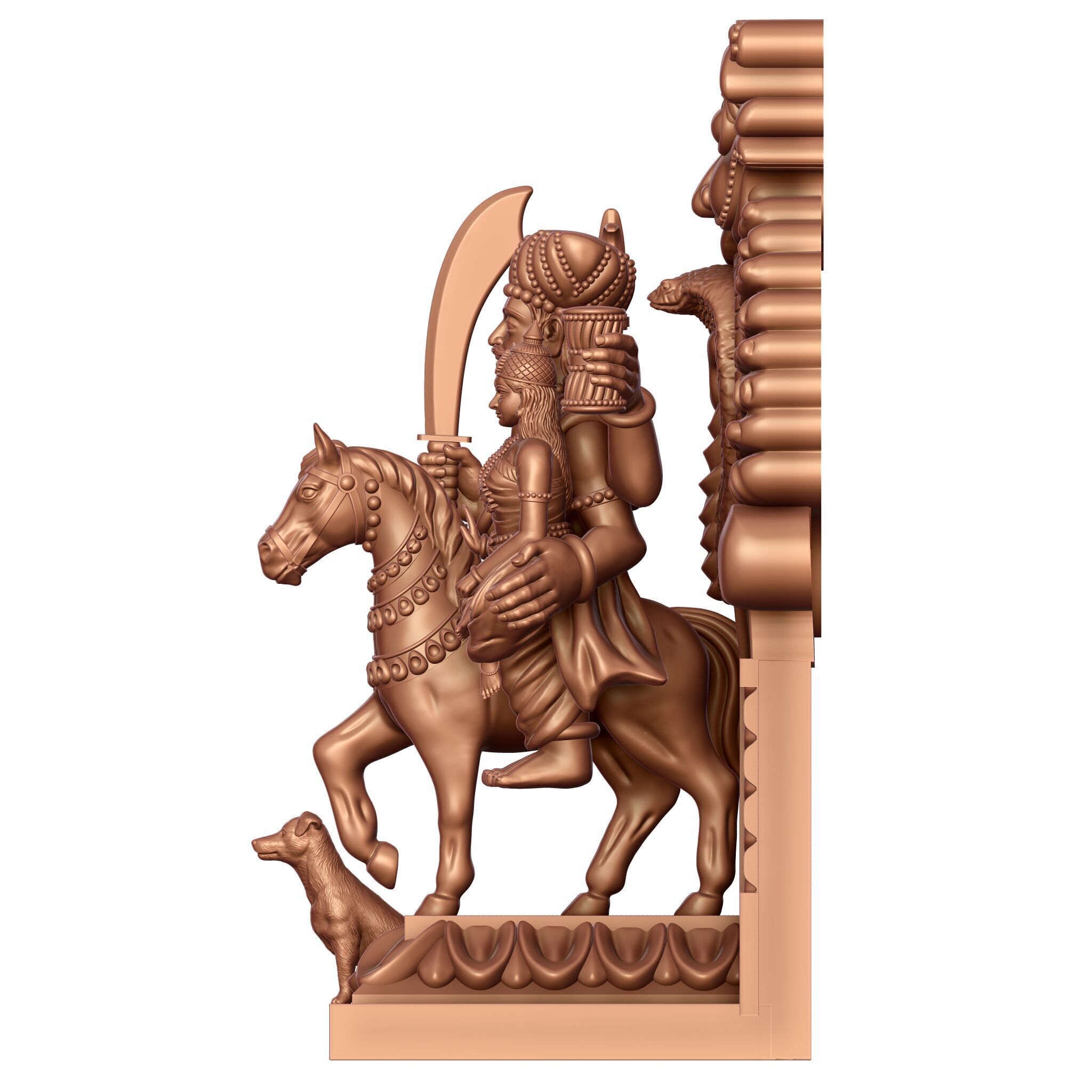 Khandoba Baba 3D Statue Design  3D print model_4