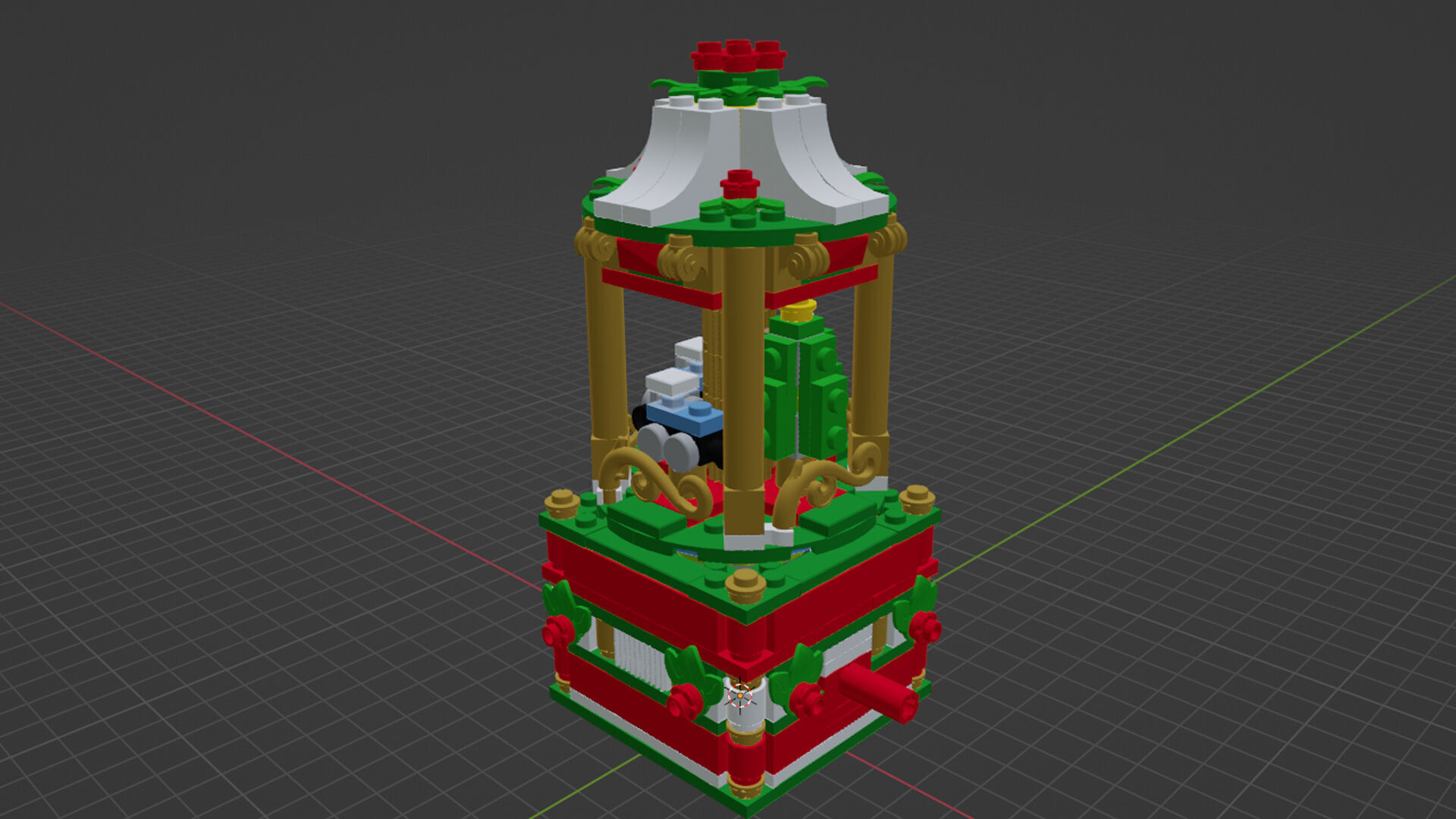 Wikibricks3D - 40293 Christmas Carousel 3D print model_1